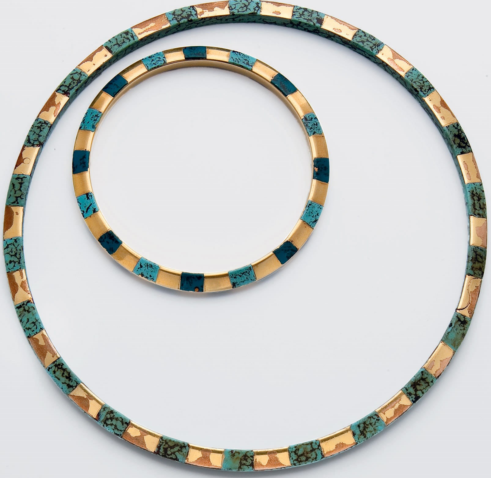 COLLIER ET BRACELET ART DECO "GIRAFE", PAR JEAN DUNAND