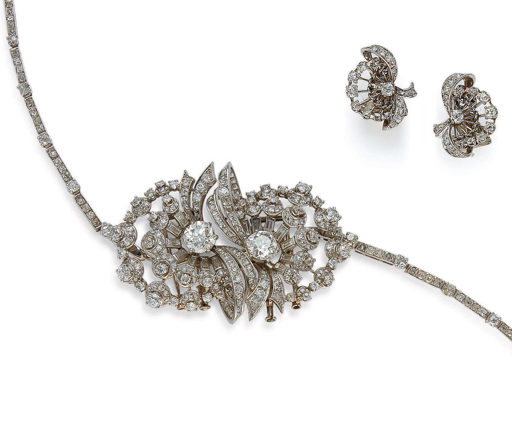 DEMI-PARURE DIAMANTS