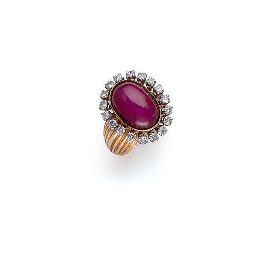 BAGUE RUBIS ET DIAMANTS, PAR CARTIER