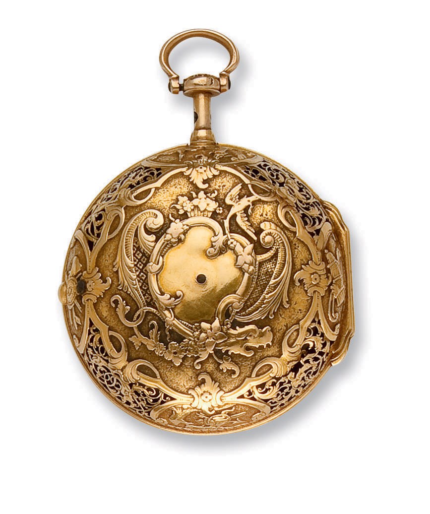 MONTRE LEPINE EN OR A REPETITION A DOUBLE BOITE, PAR DE LACROIX