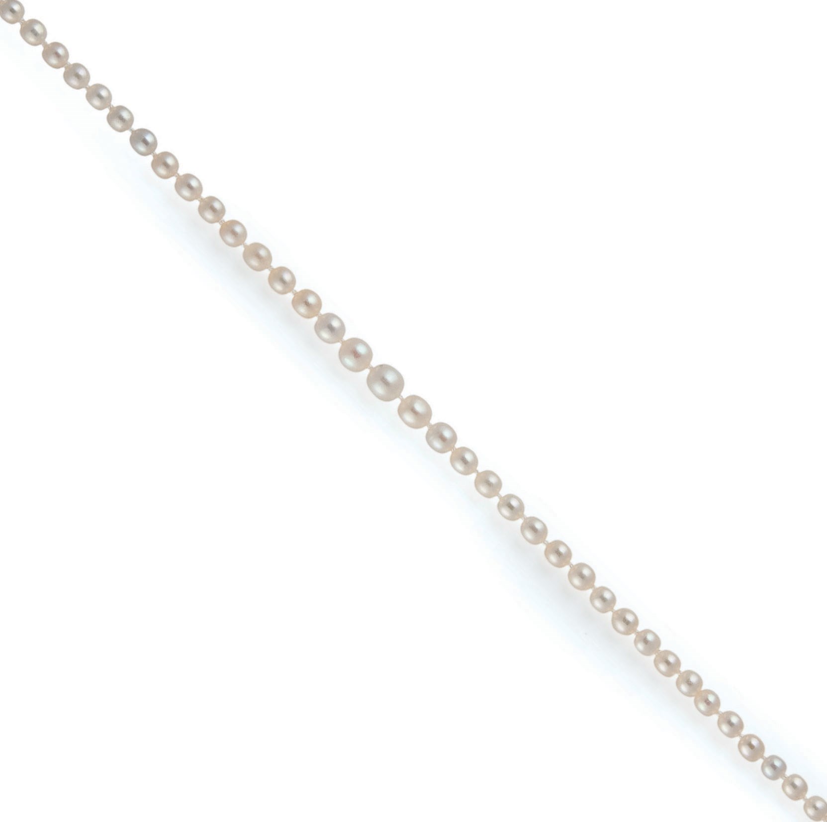 COLLIER PERLES FINES ET DIAMANTS