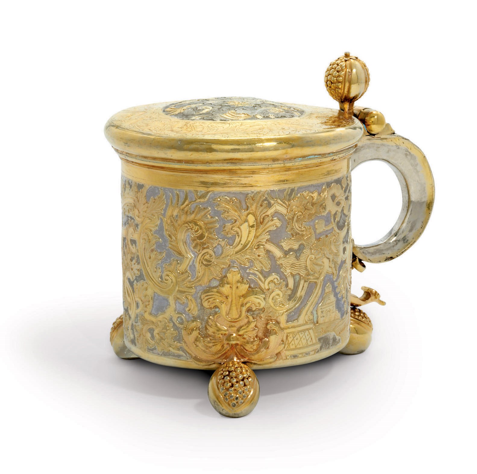 A BALTIC PARCEL-GILT SILVER TANKARD