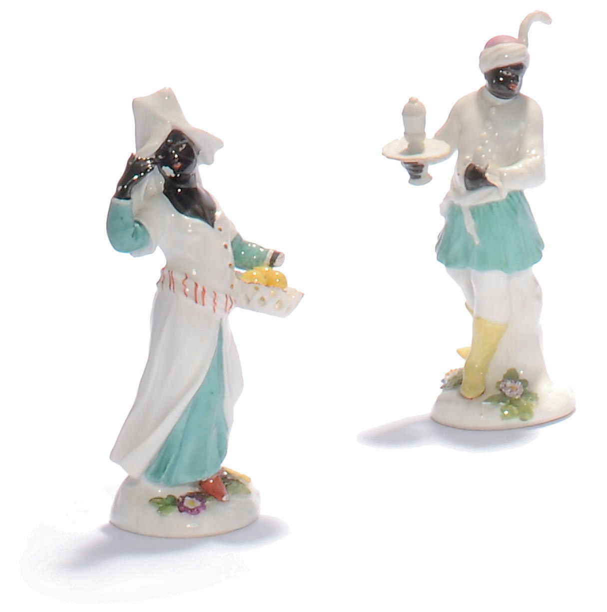 TWO MEISSEN BLACKAMOOR FIGURES