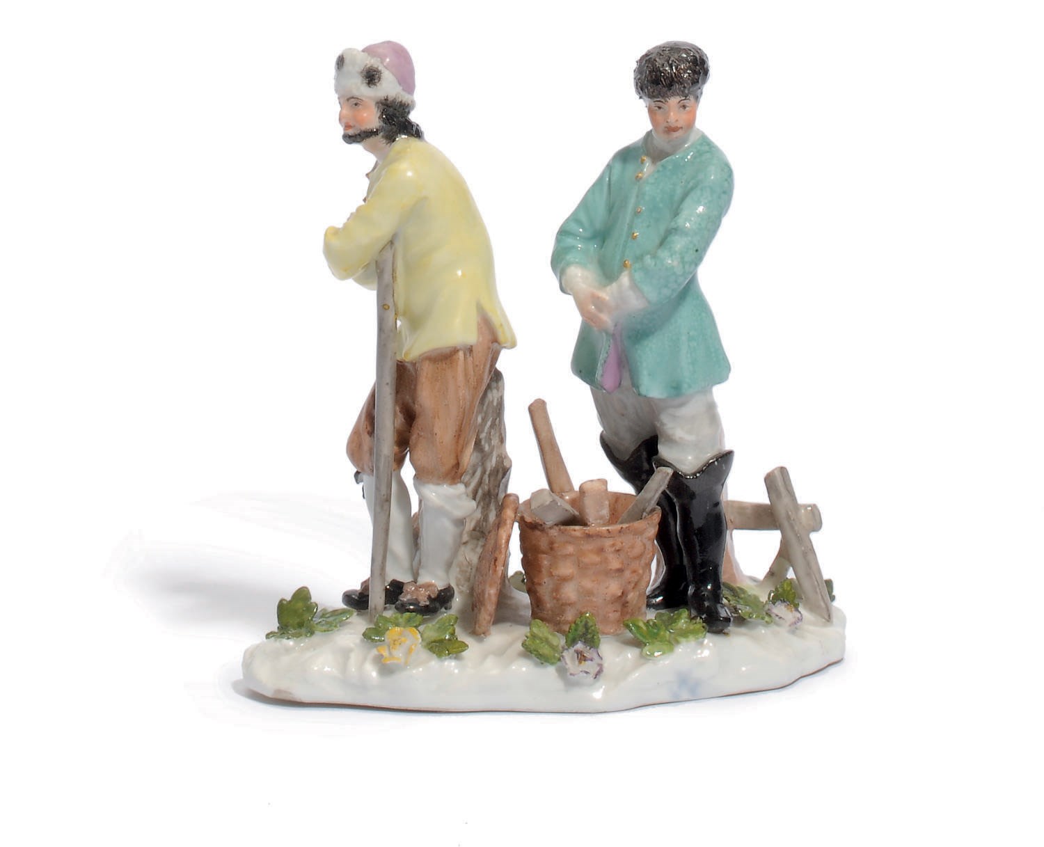 A MEISSEN GROUP OF RUSSIAN PEASANTS