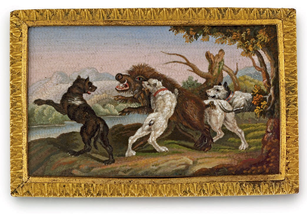 AN ITALIAN MICROMOSAIC PLAQUE