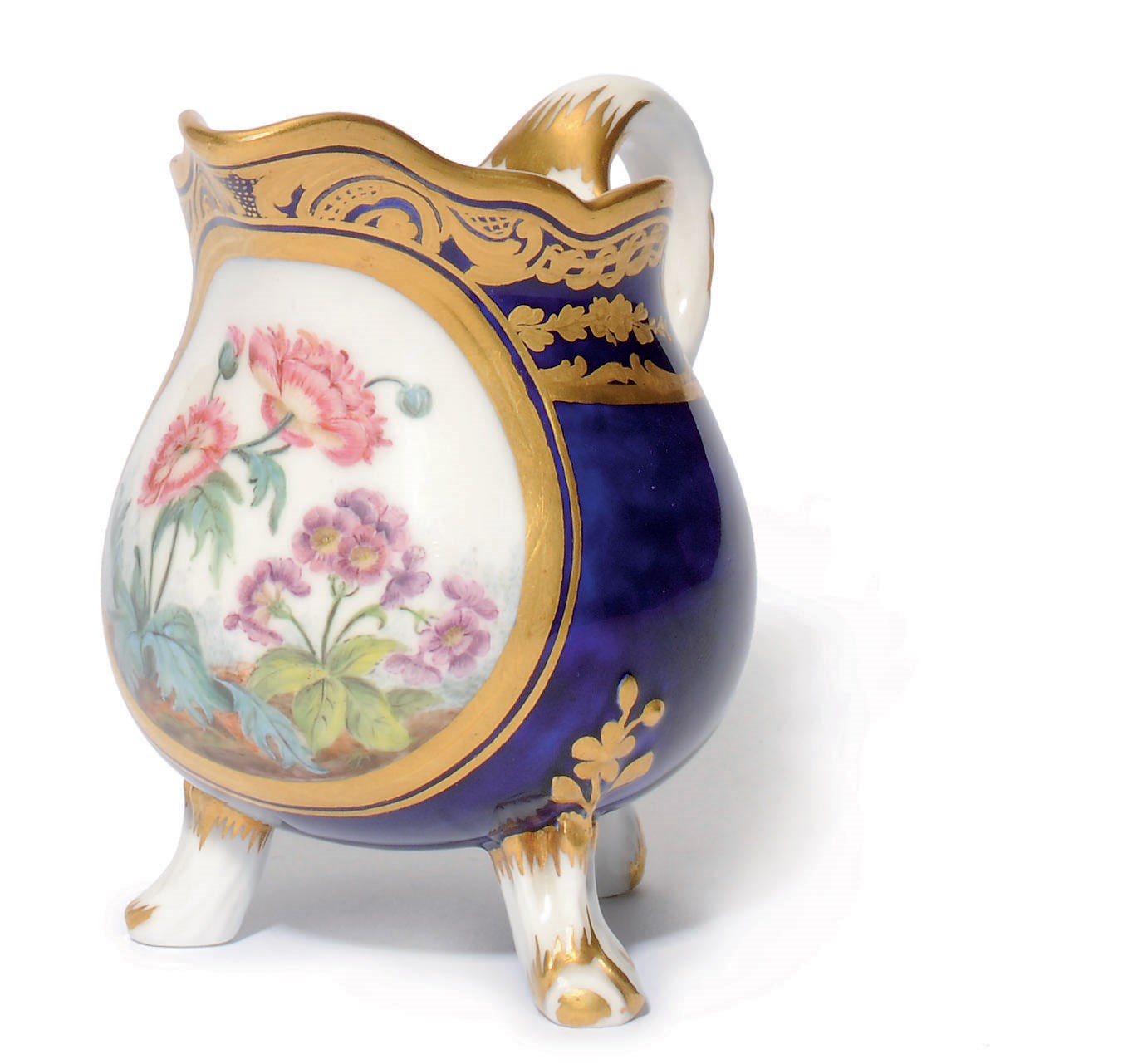 A SEVRES BEAU BLEU MILK-JUG (POT A LAIT A TROIS PIEDS, 2EME GRANDEUR)