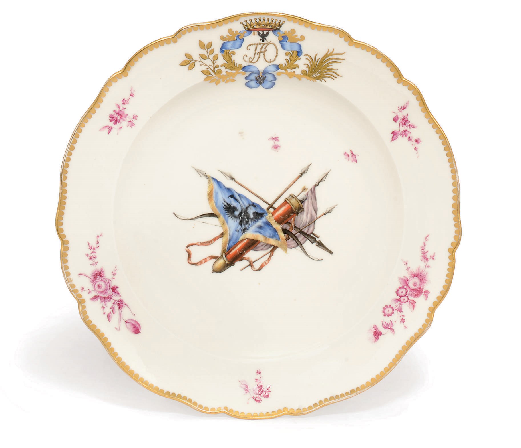 A MEISSEN PLATE FROM THE PRINCE ORLOV SERVICE