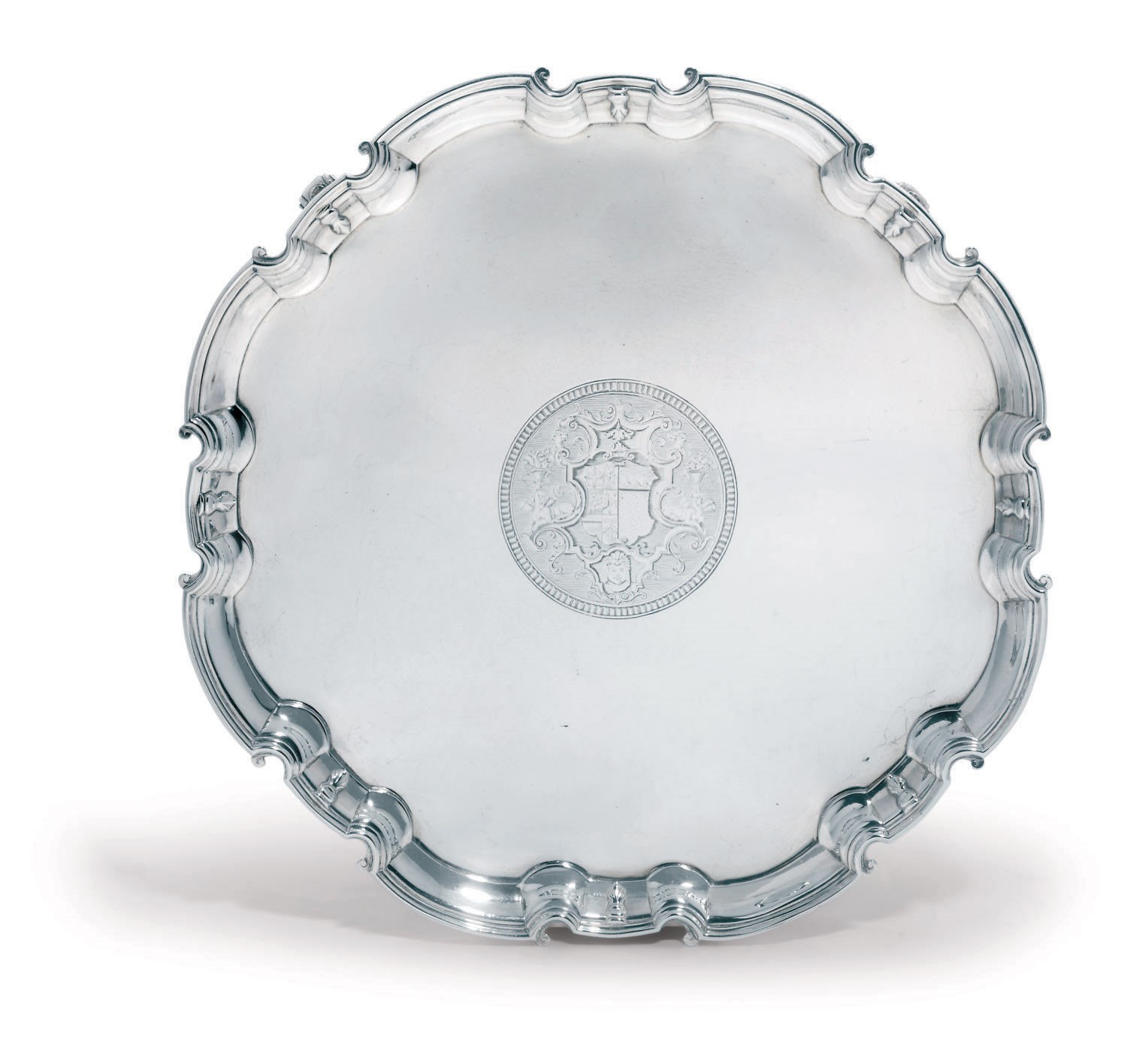 A GEORGE II SILVER SALVER