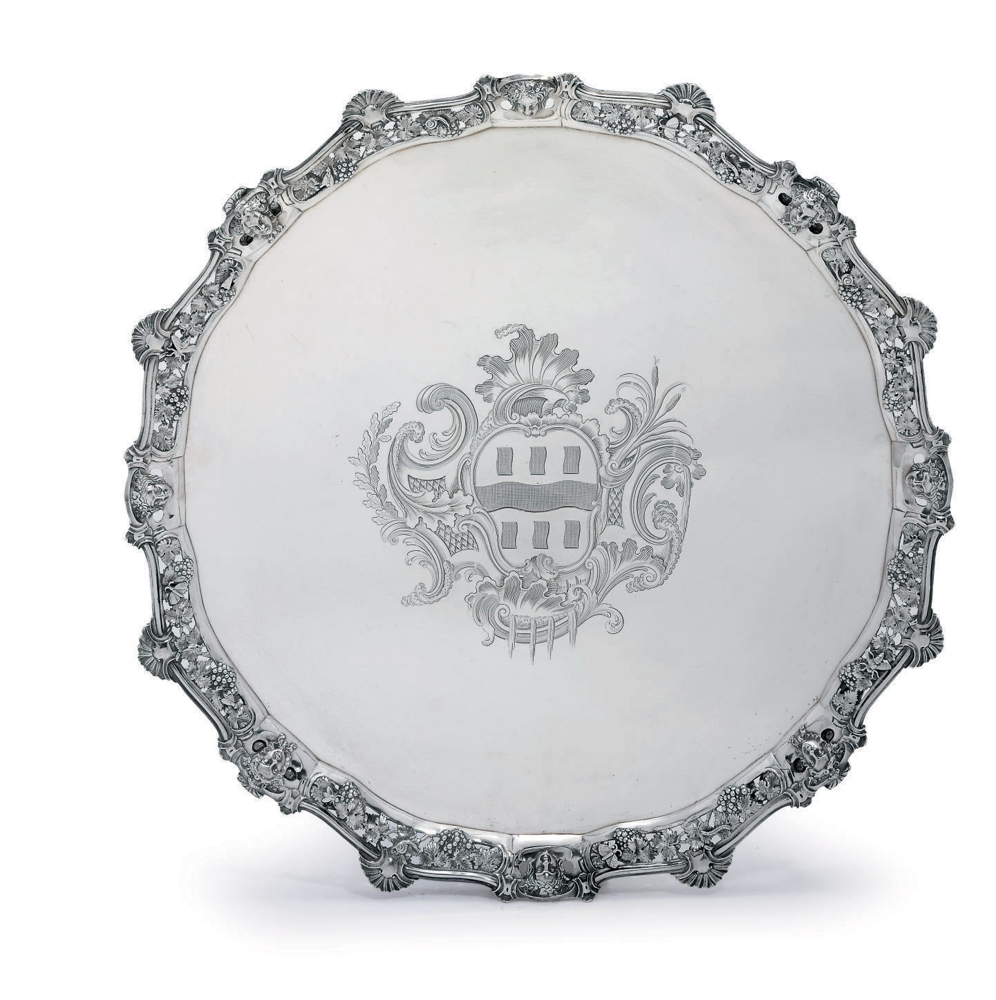 A GEORGE II SILVER SALVER