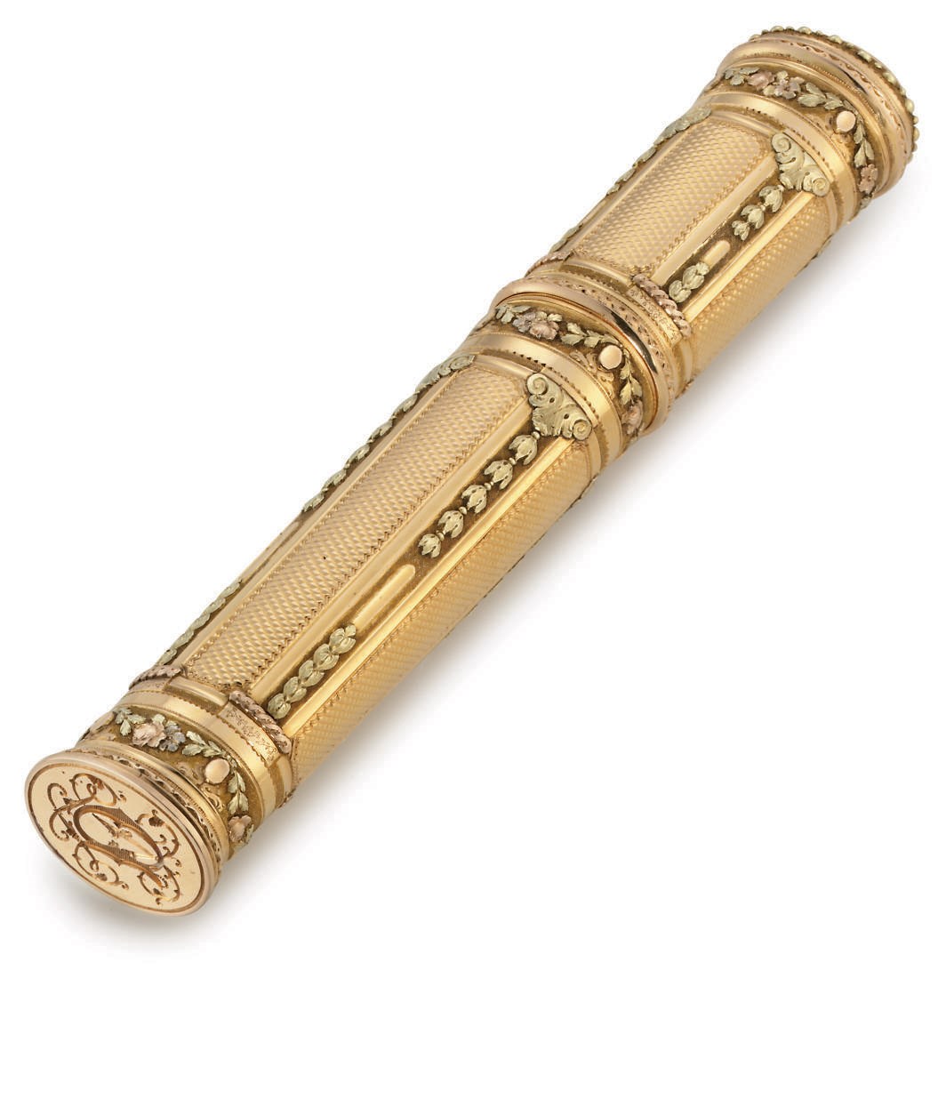 A LOUIS XVI FOUR-COLOUR GOLD SEALING-WAX CASE