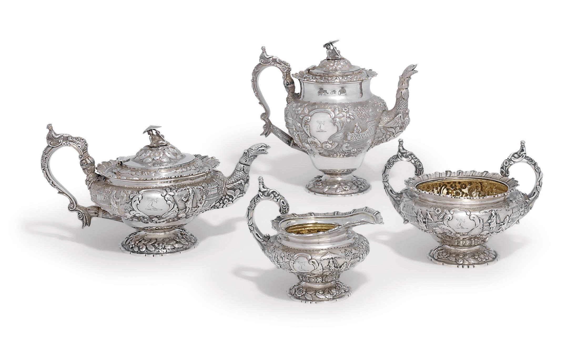 A GEORGE IV AND WILLIAM IV TEA AND COFFEE-SERVICE