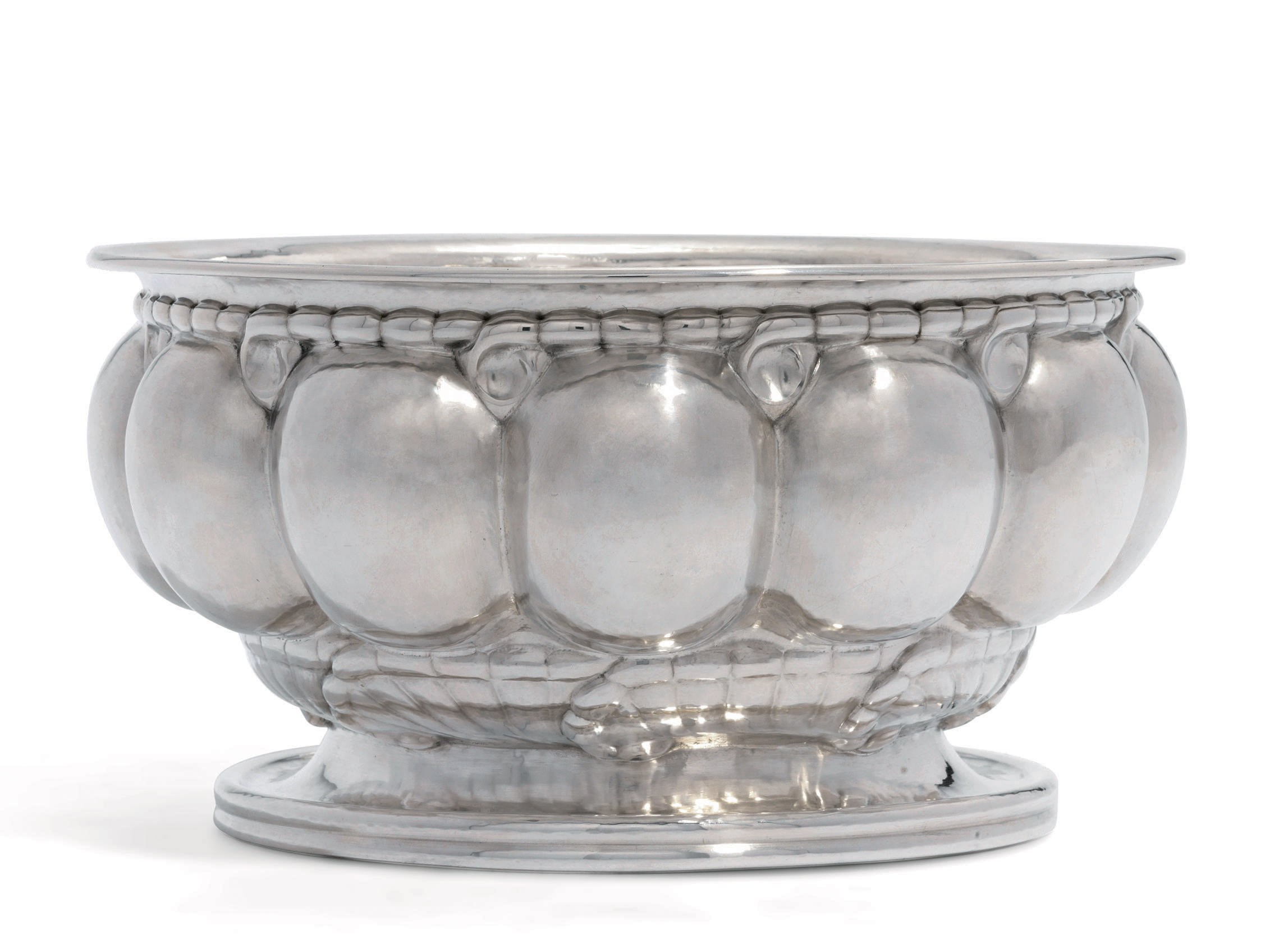 A DANISH CENTREPIECE-BOWL DESIGNED BY GEORG JENSEN
