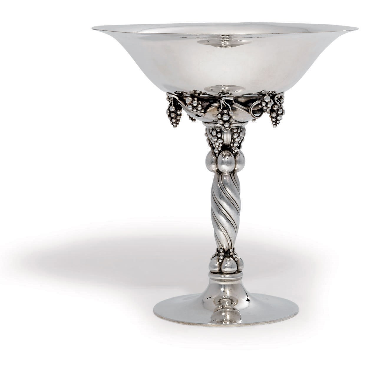 A DANISH TAZZA DESIGNED BY GEORG JENSEN