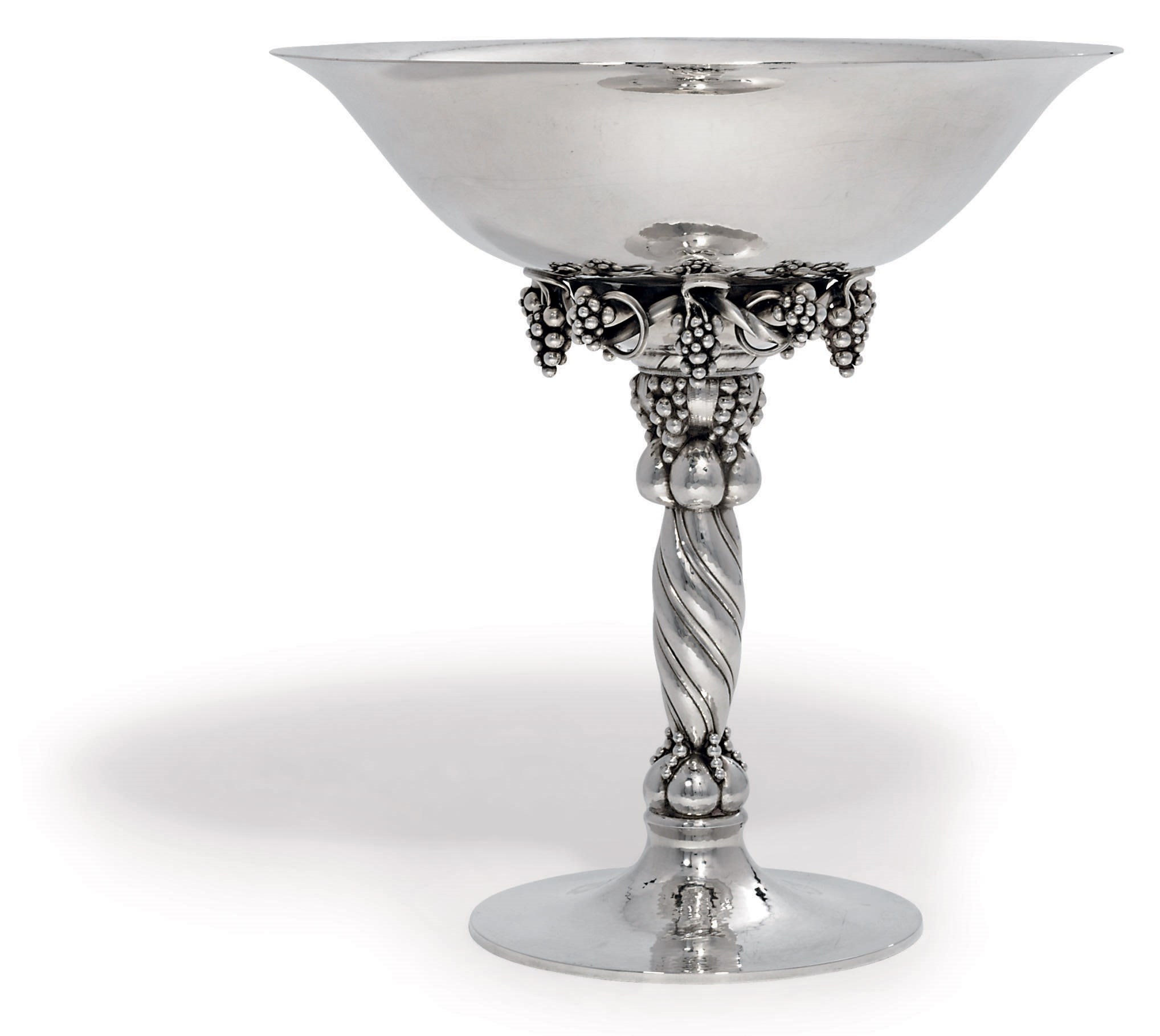 A DANISH TAZZA DESIGNED BY GEORG JENSEN