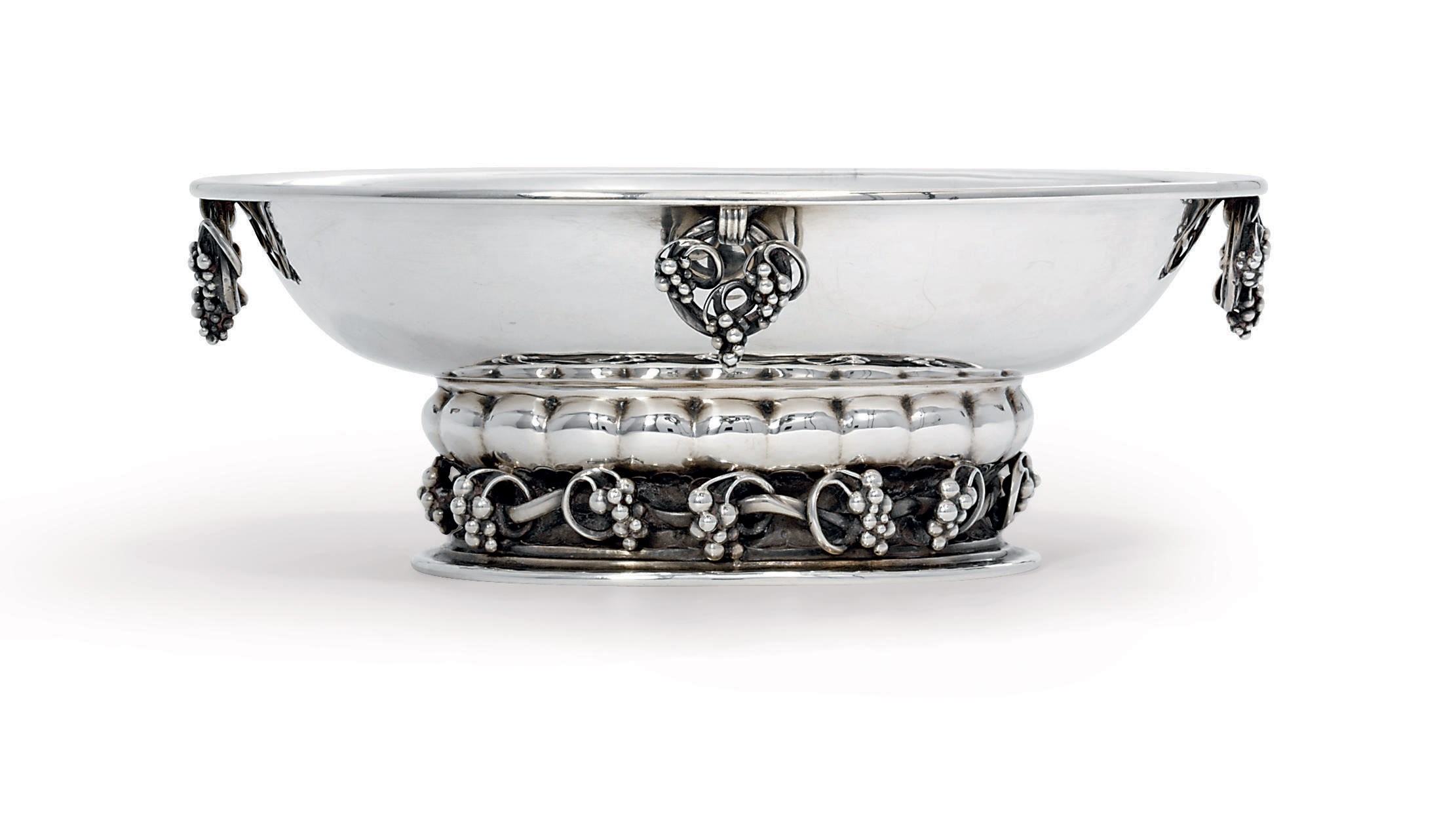 A DANISH CENTREPIECE-BOWL DESIGNED BY GEORG JENSEN