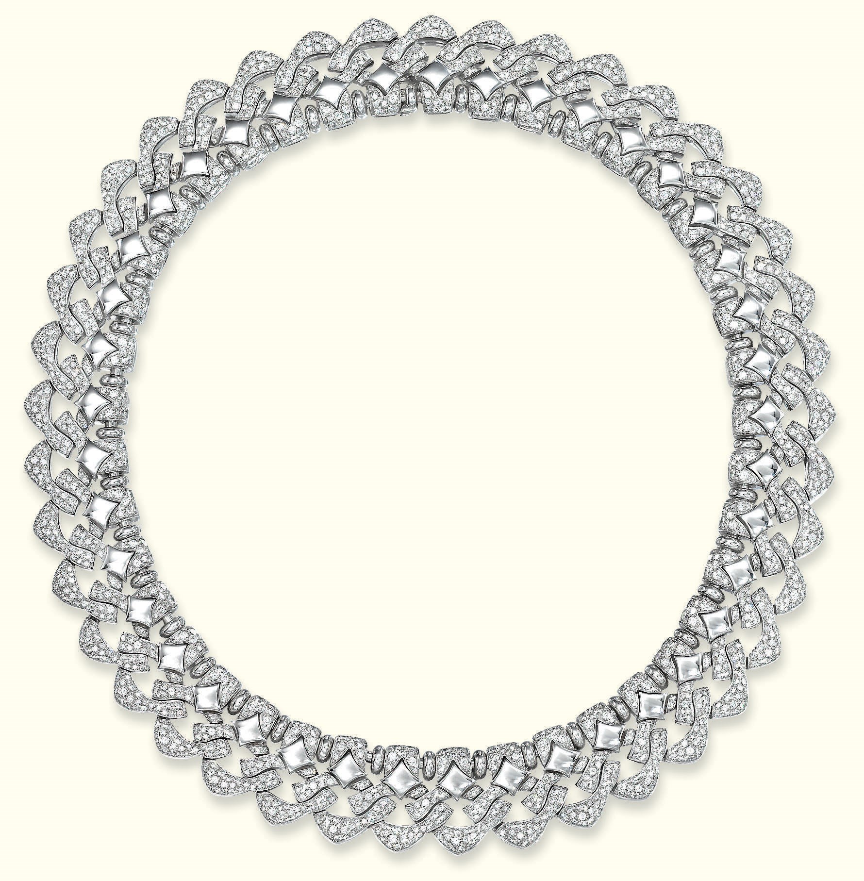A DIAMOND 'PAGODA' NECKLACE, BY BULGARI