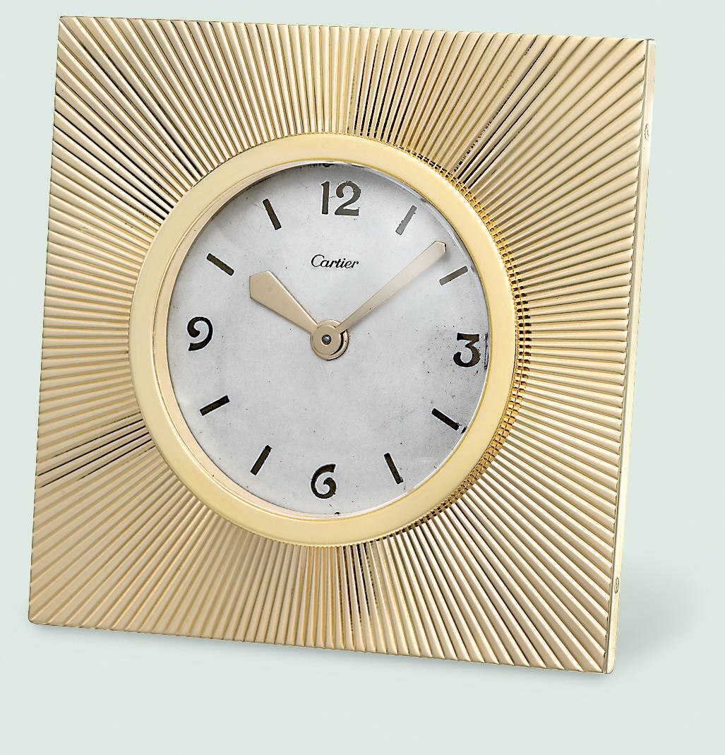 A DESK CLOCK, BY CARTIER