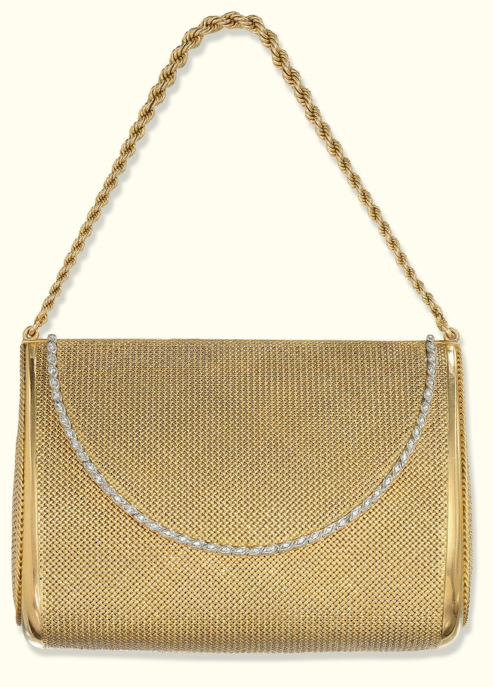 A DIAMOND-SET EVENING BAG, BY STERLE