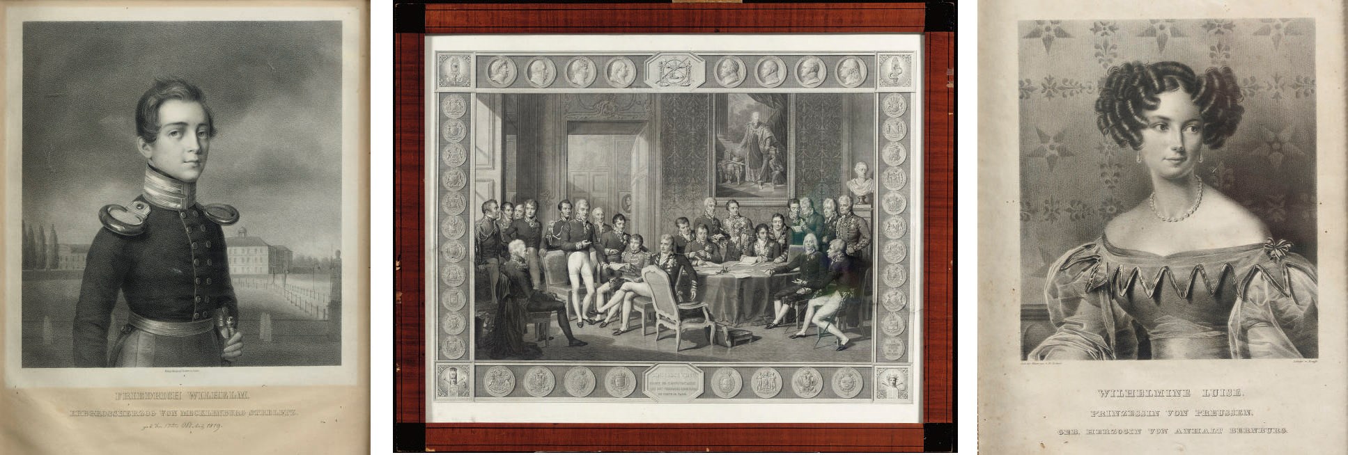 A GERMAN LITHOGRAPH DEPICTING THE PORTRAIT OF 'LUISE KÖNIGIN VON PREUSSEN'