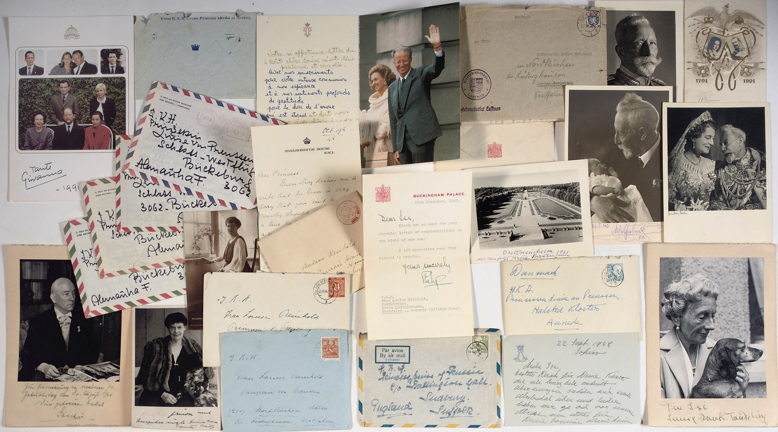 A collection of Royal correspondance to Princess Luise of Prussia
