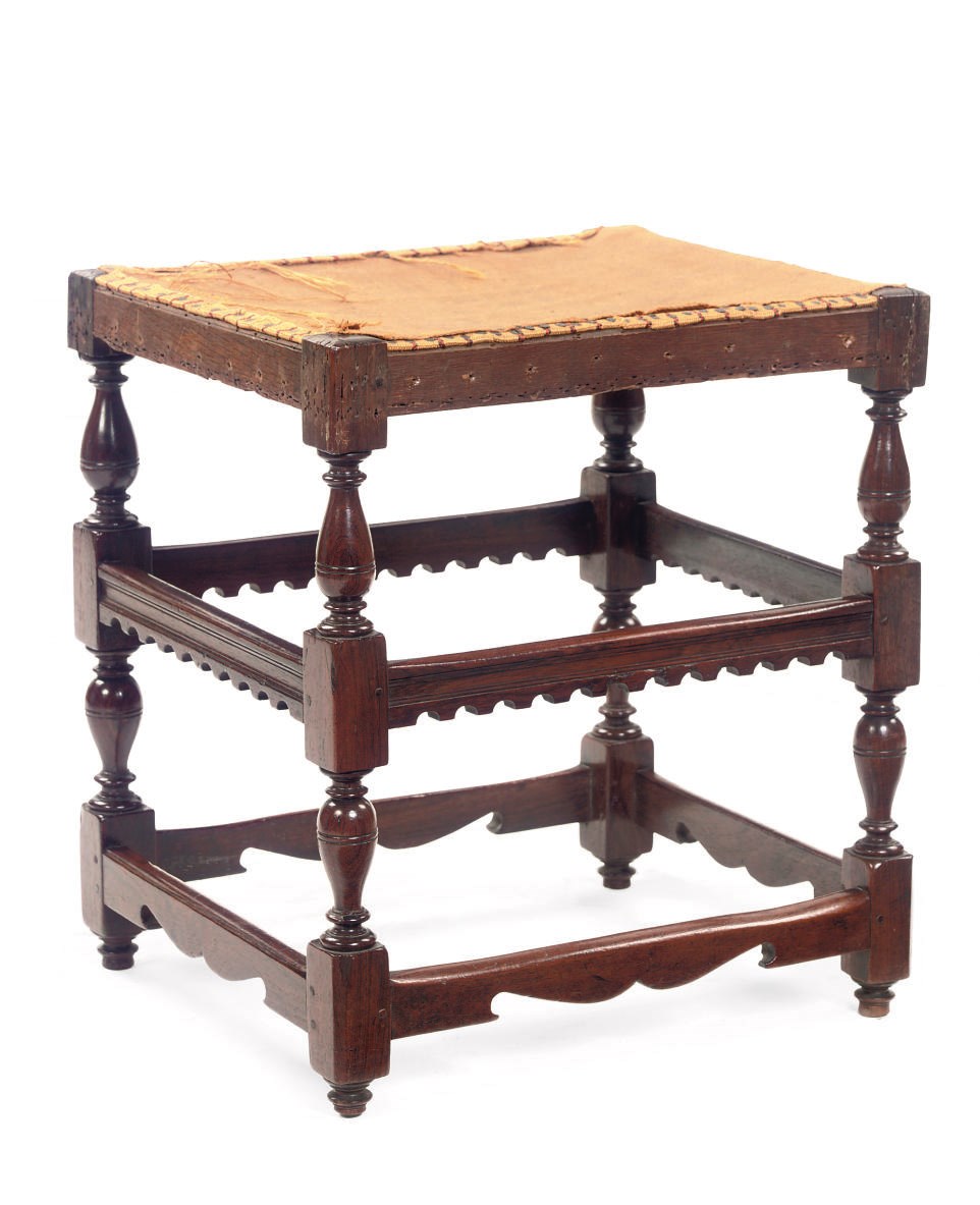 A DUTCH ROSEWOOD STOOL
