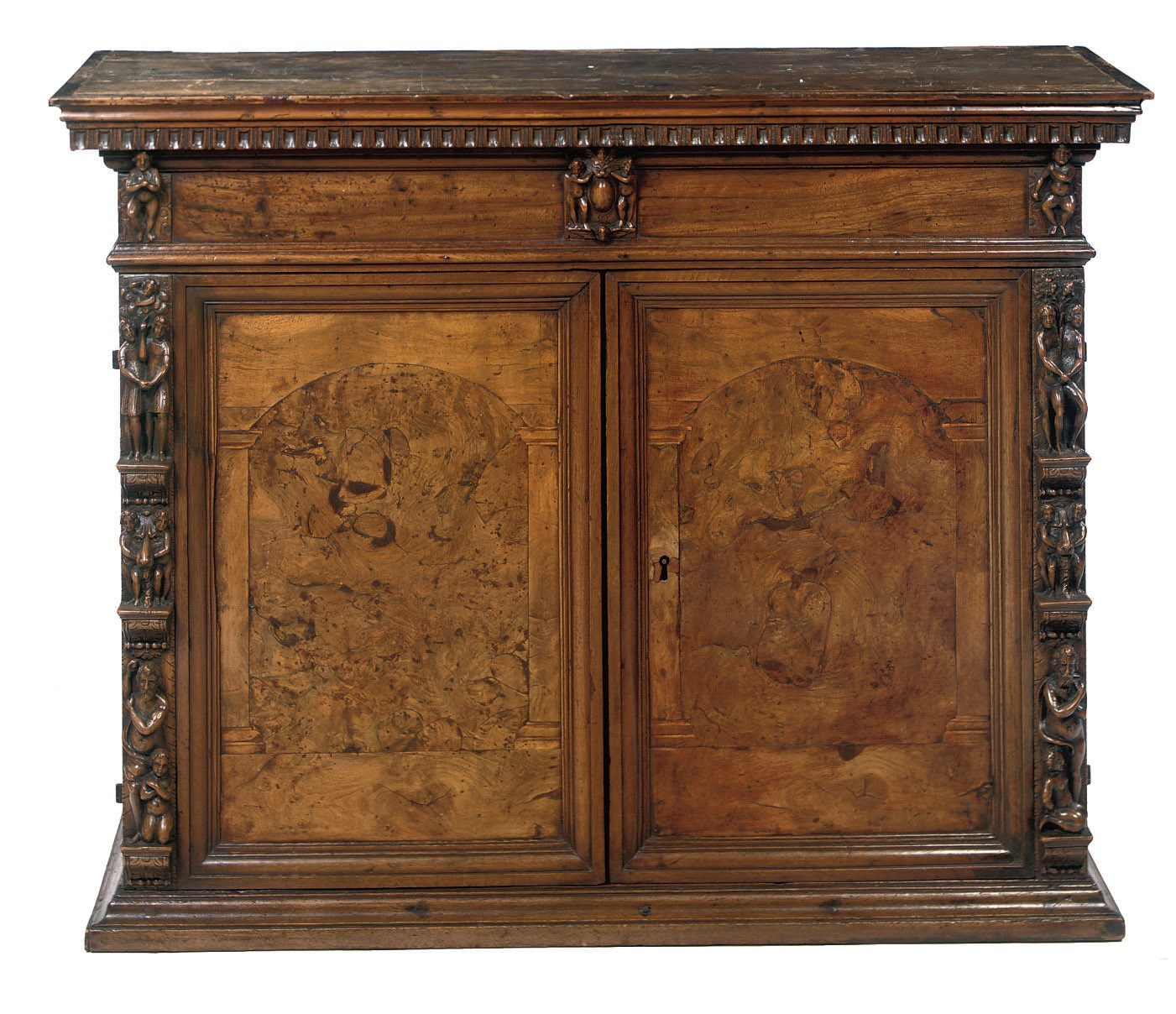 AN ITALIAN WALNUT CABINET