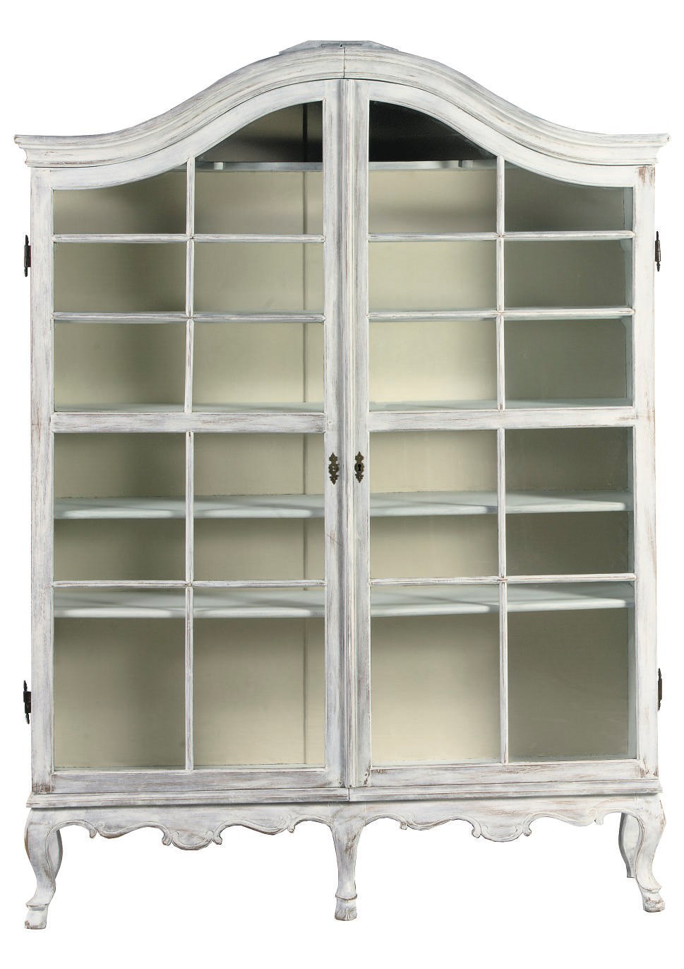 A GERMAN OAK DISPLAY CABINET