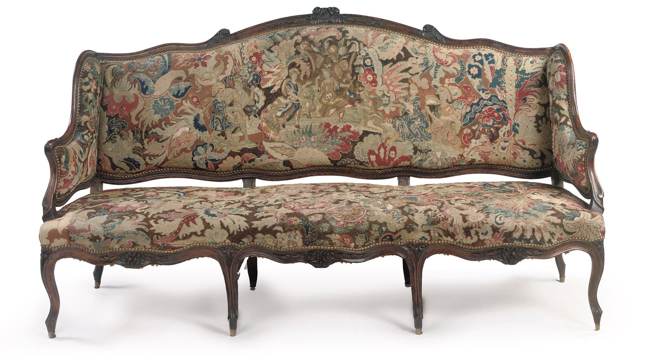 A Louis XV walnut sofa
