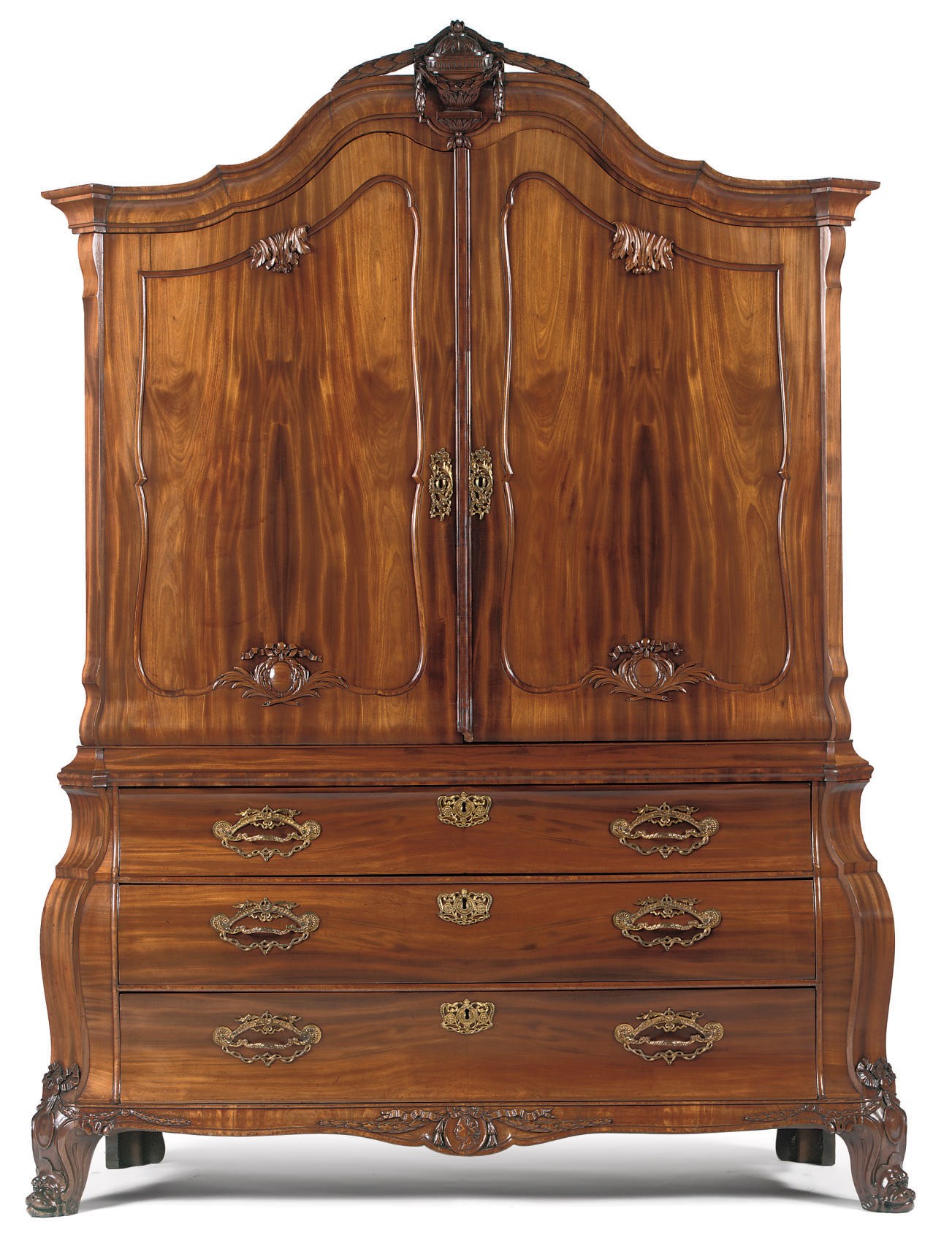 A DUTCH MAHOGANY CABINET