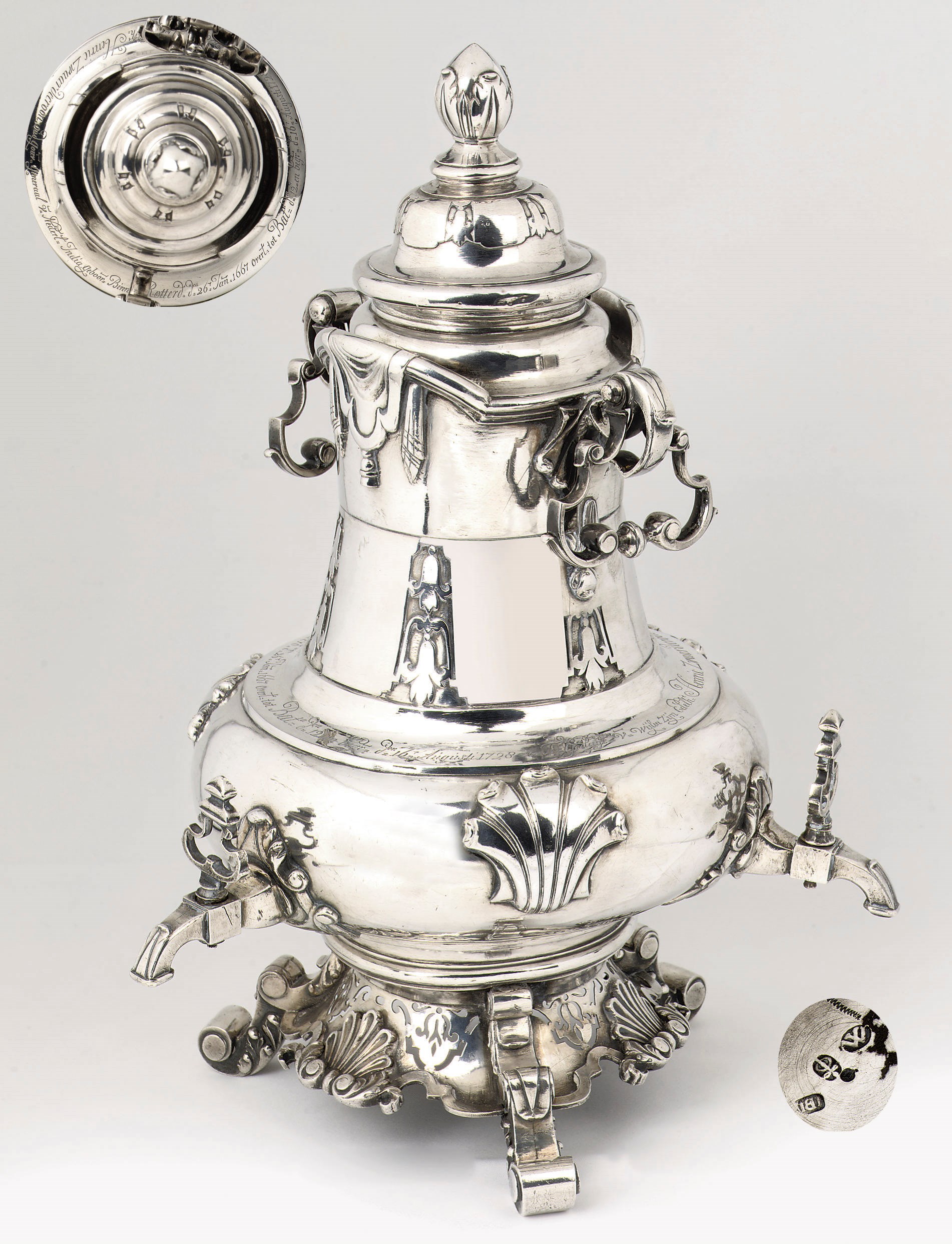 A Dutch colonial silver coffee-pot and cover