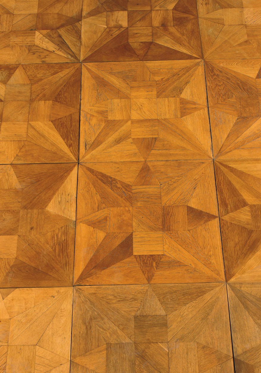 AN AUSTRIAN OAK PARQUET FLOOR