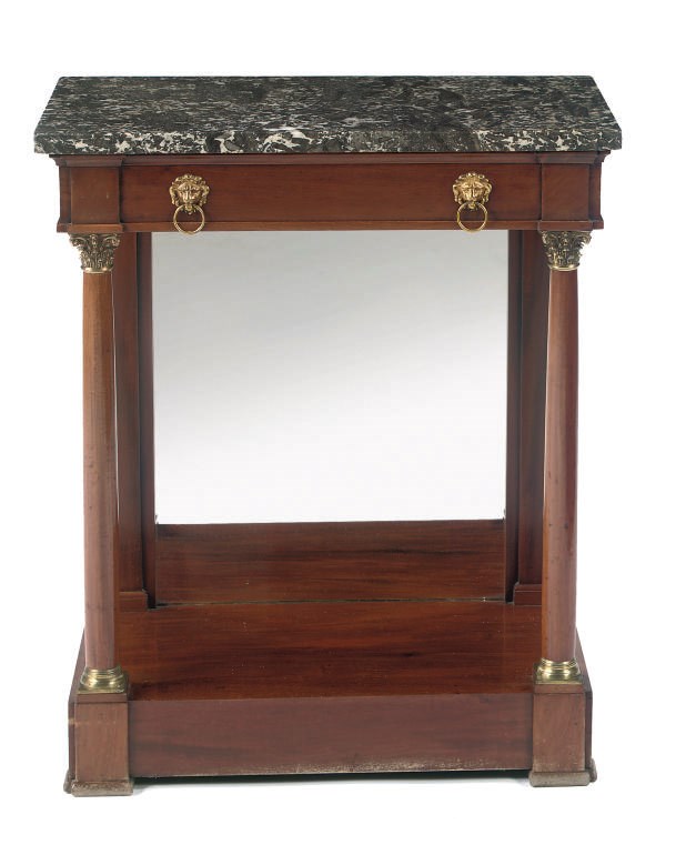 A DUTCH ORMOLU-MOUNTED MAHOGANY CONSOLE TABLE