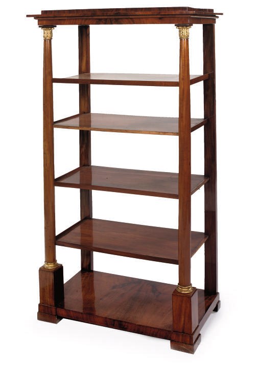 A NORTH GERMAN BIEDERMEIER MAHOGANY ETAGERE