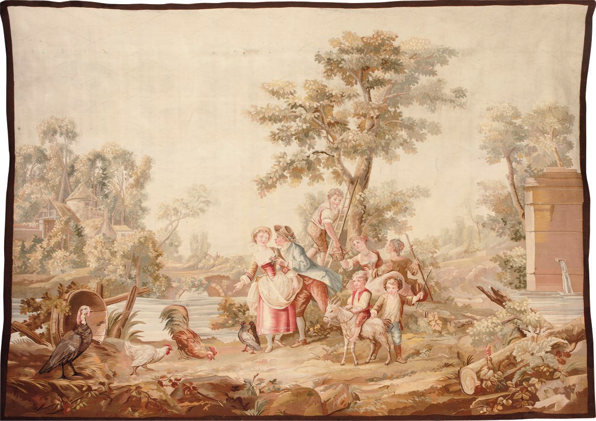 A FRENCH PASTORAL TAPESTRY