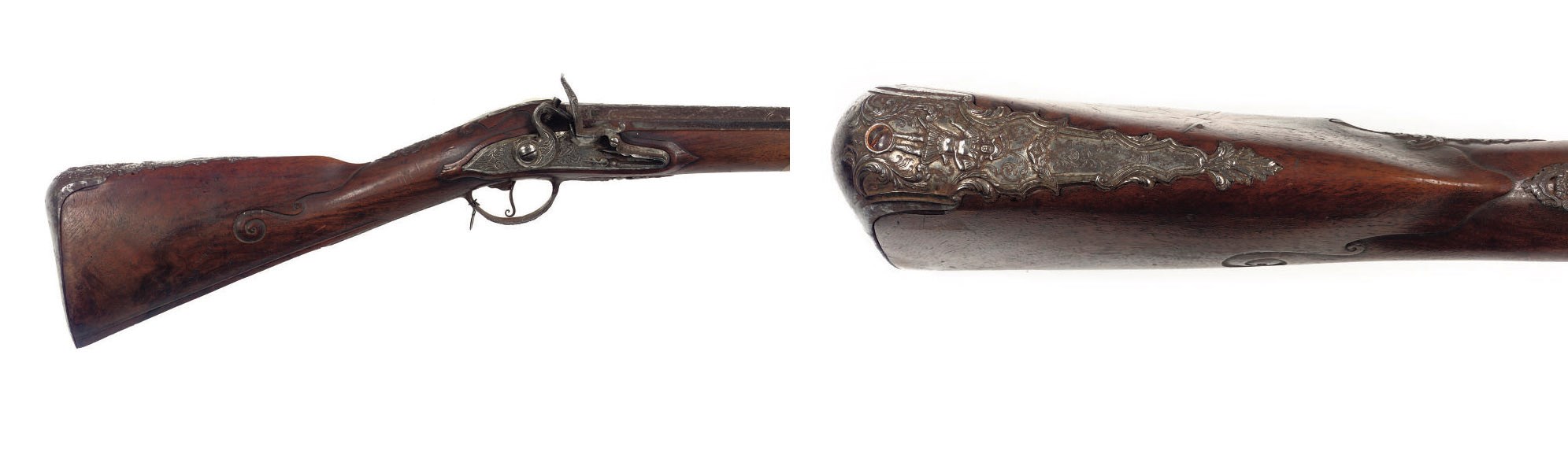 A FLINTLOCK SPORTING RIFLE