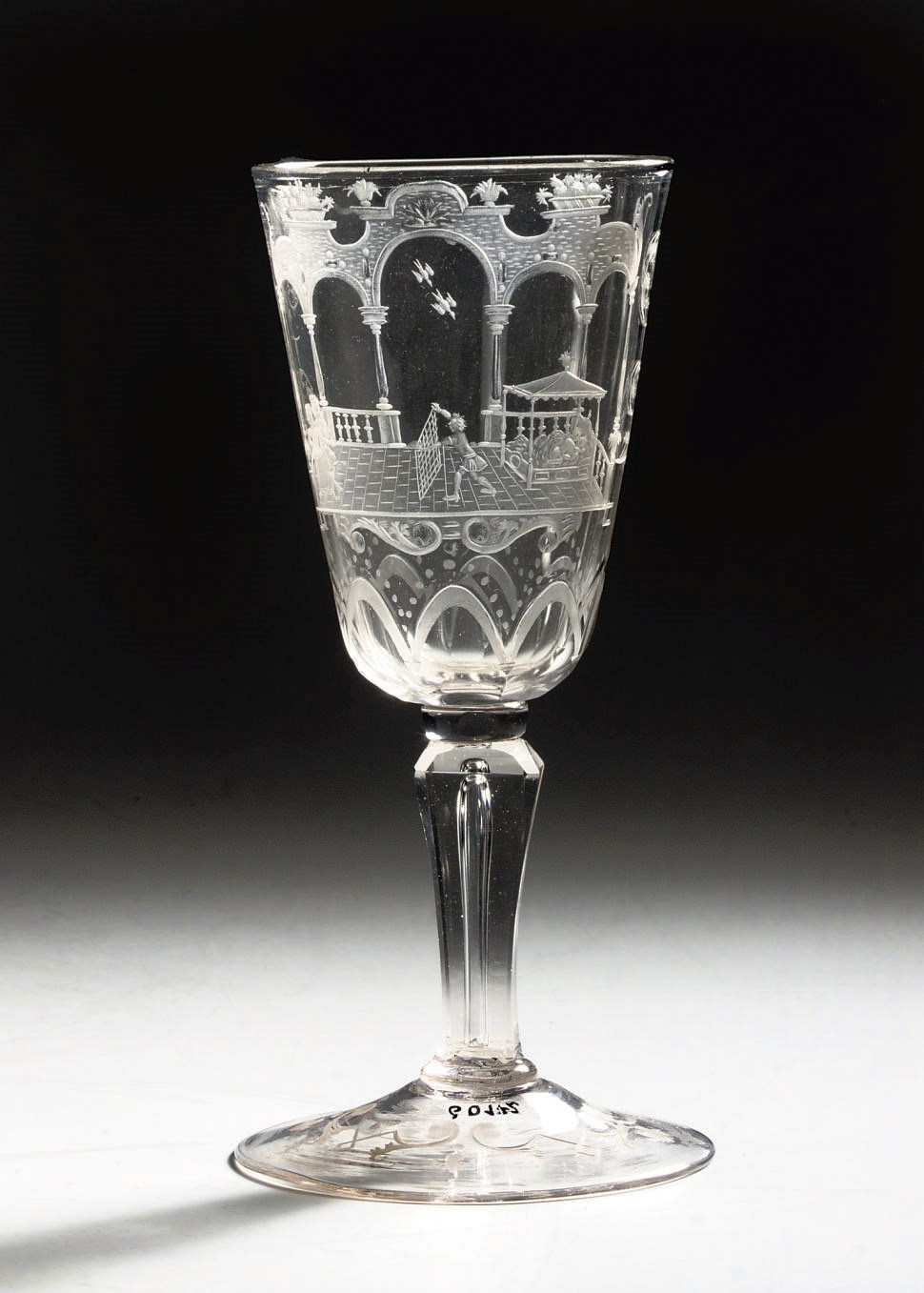 An engraved goblet