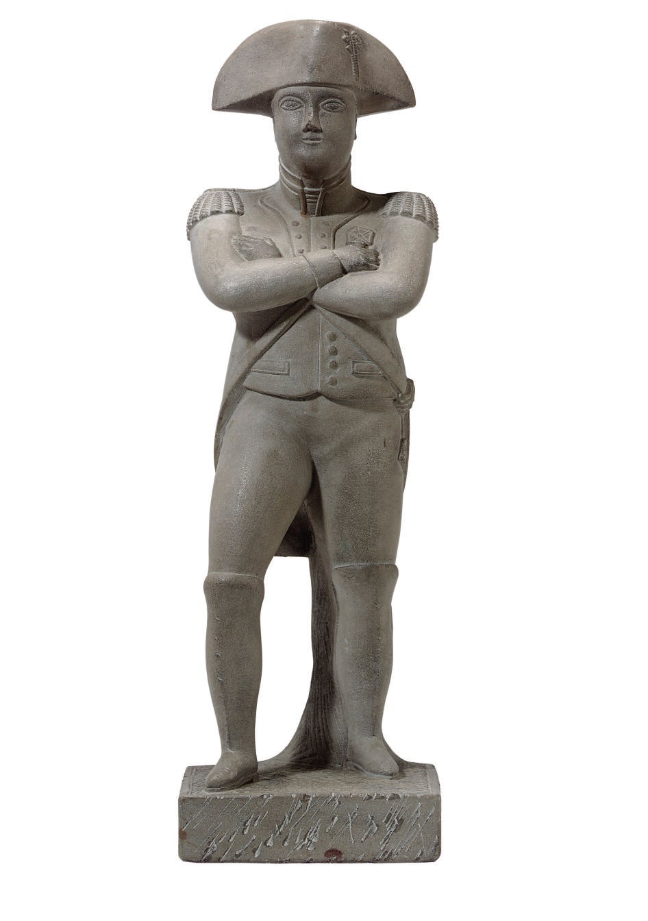 A MOLDED STATUE OF GENERAL MARQUIS DE LAFAYETTE
