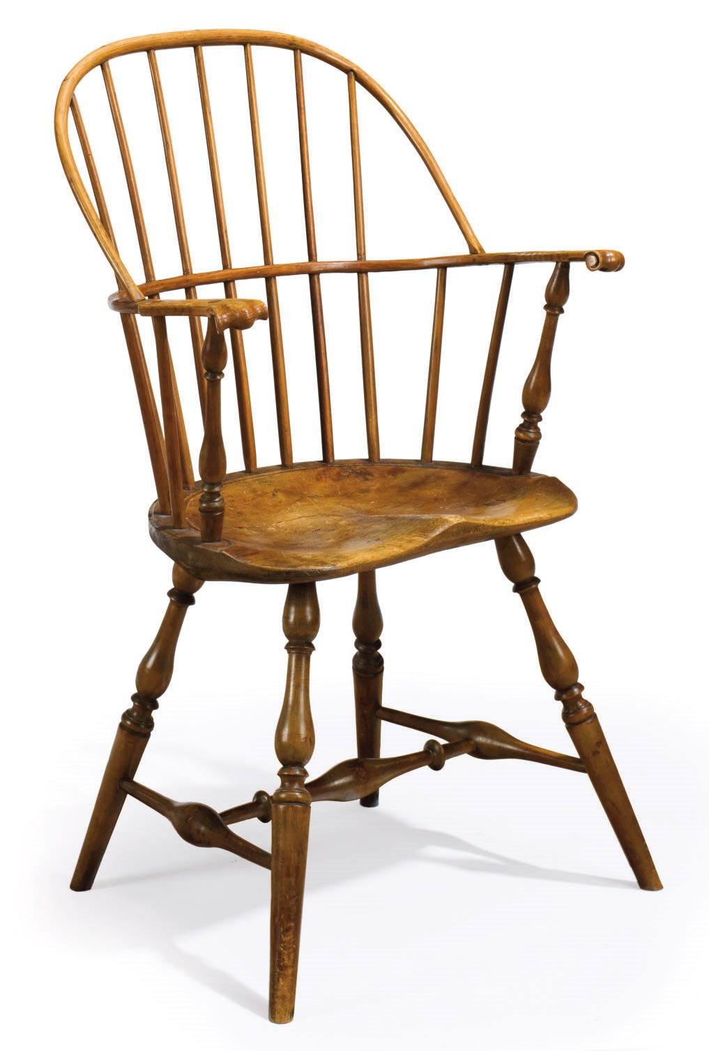 A WINDSOR BOW-BACK ARMCHAIR