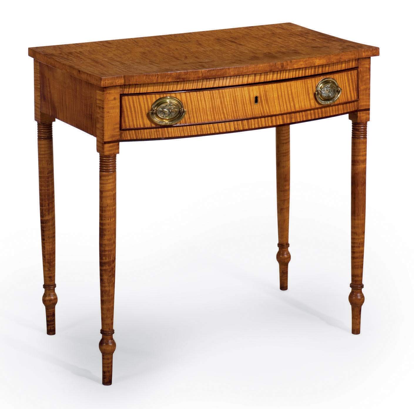 A FEDERAL FIGURED MAPLE DRESSING TABLE