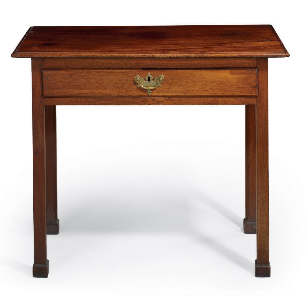 A CHIPPENDALE MAHOGANY SIDE TABLE