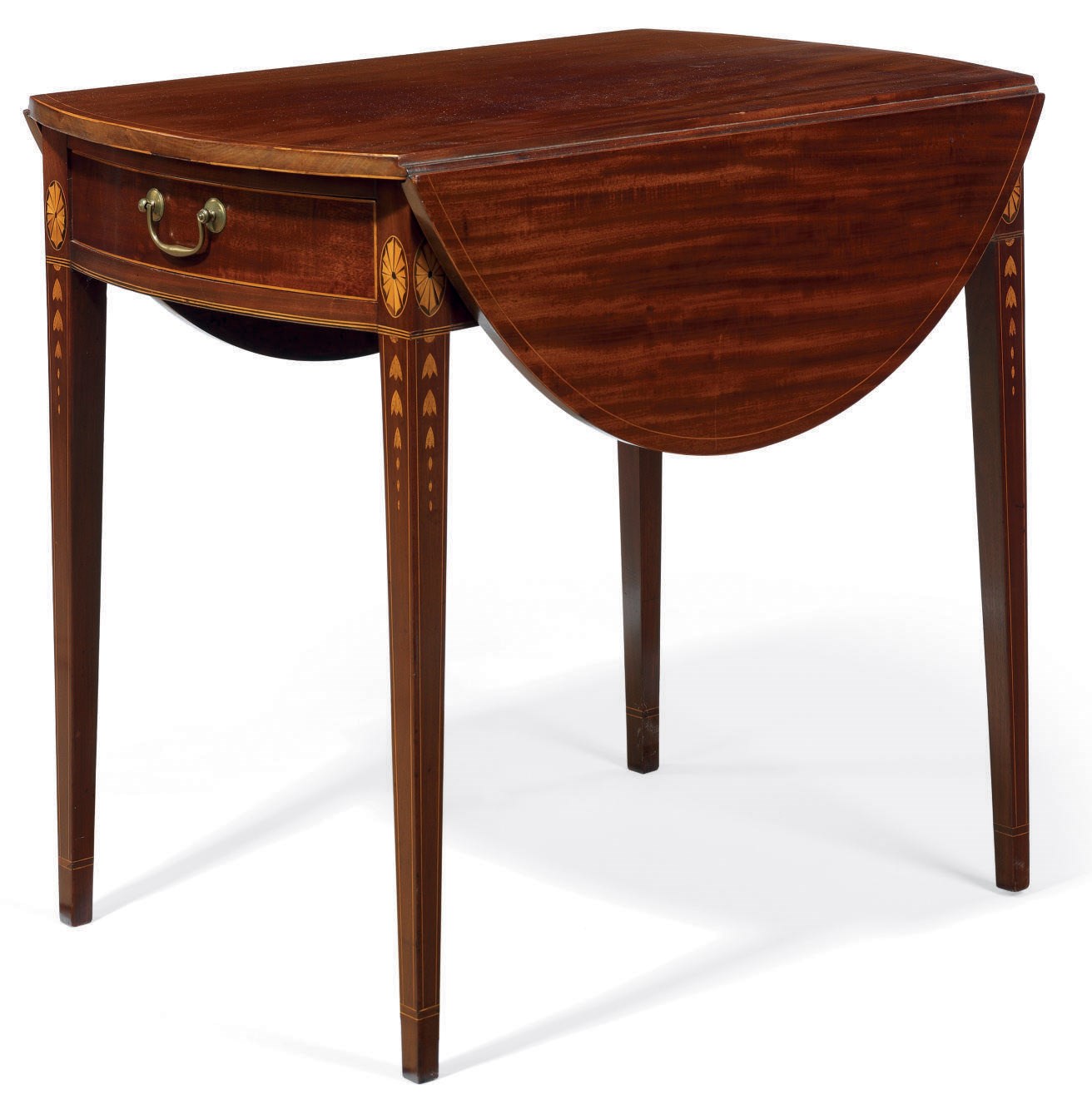 A FEDERAL INLAID-MAHOGANY PEMBROKE TABLE