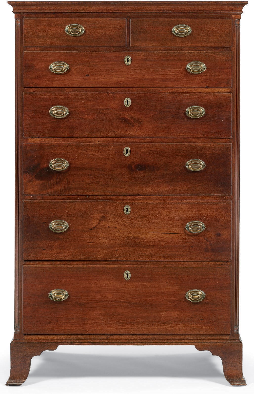 A Federal Walnut Tall Chest-of-Drawers