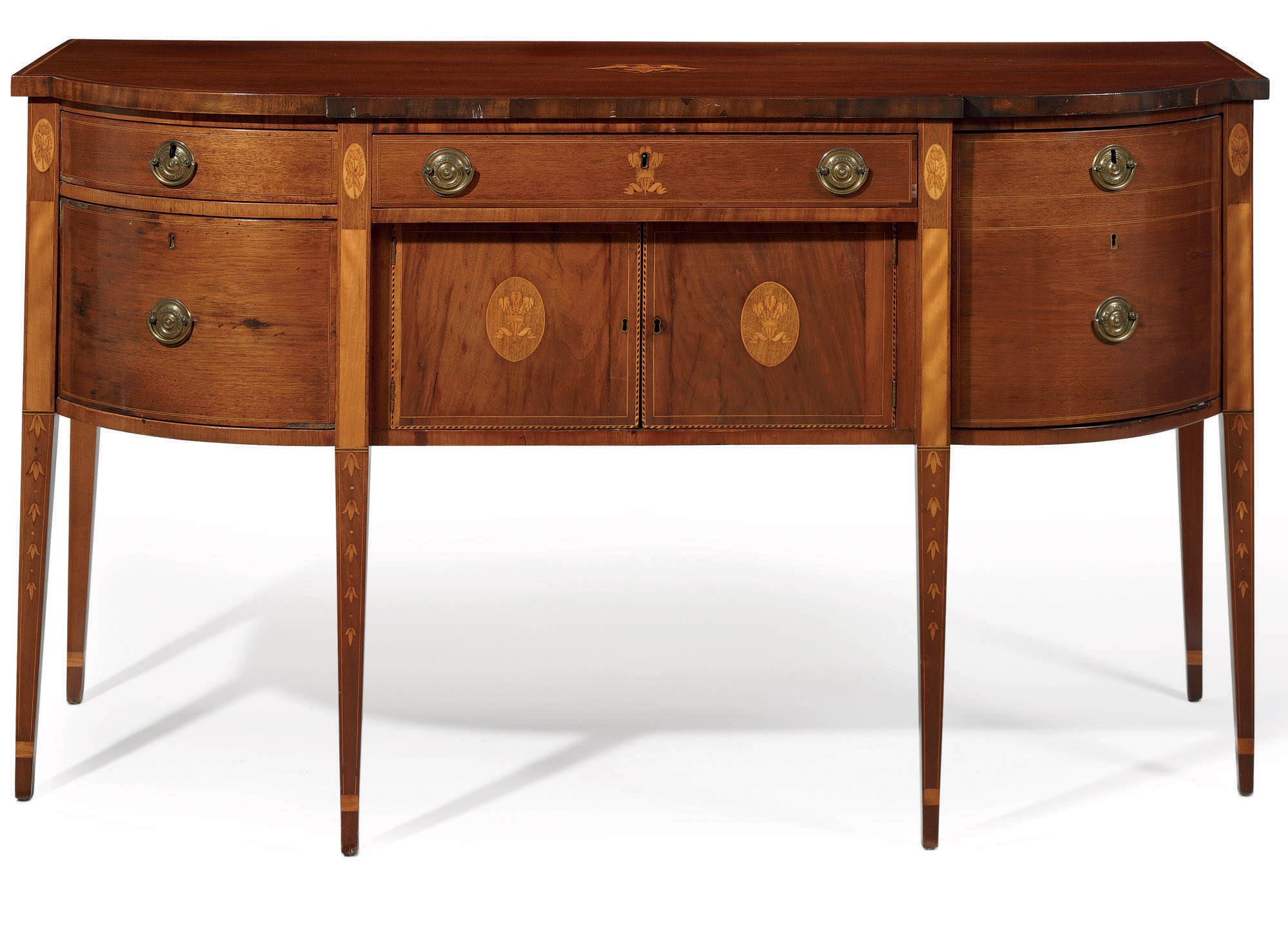 A FEDERAL EAGLE-INLAID MAHOGANY SIDEBOARD
