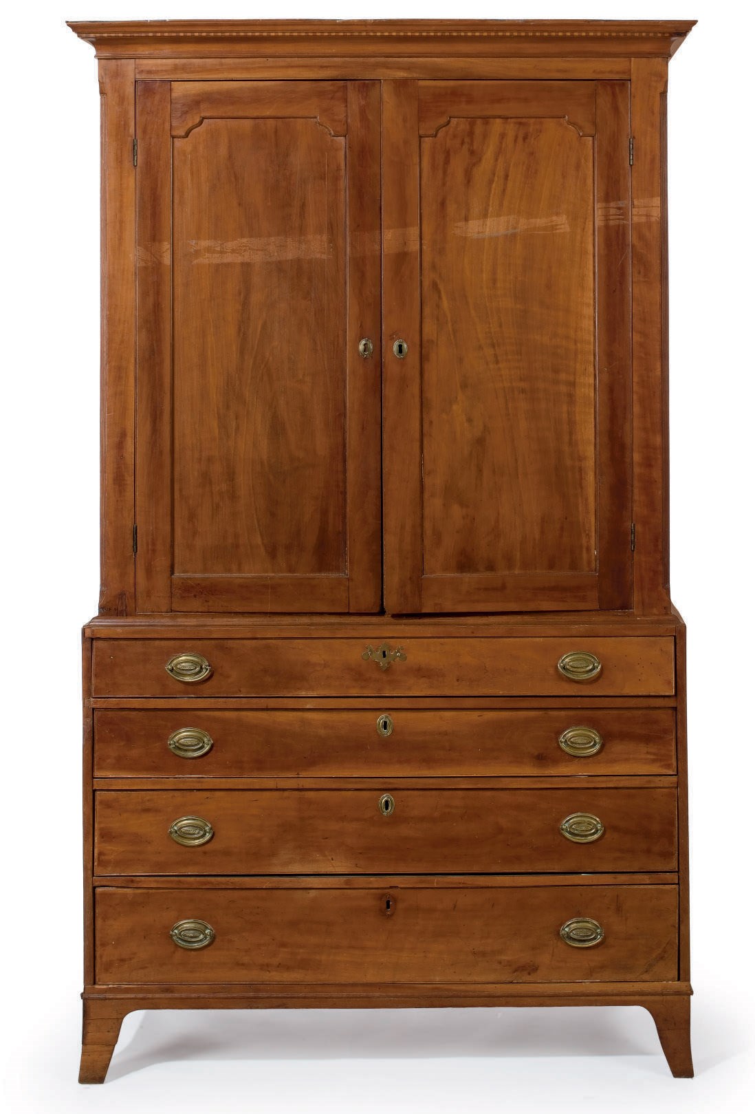 A FEDERAL CHERRYWOOD LINEN PRESS