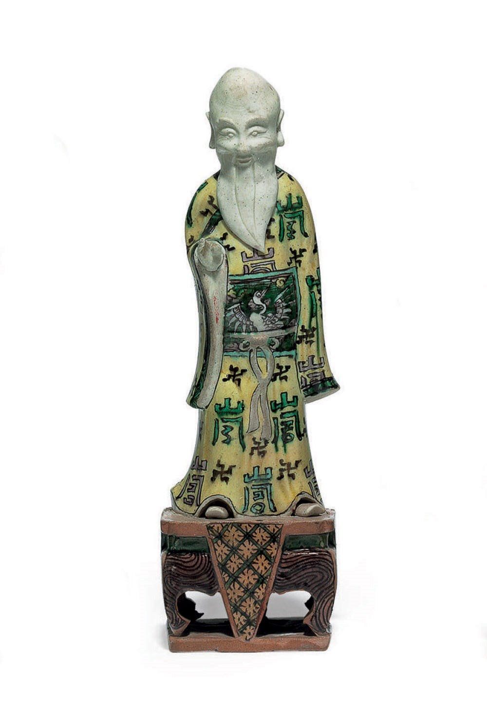 A BISCUIT-GLAZED FAMILLE VERTE SHOULAO