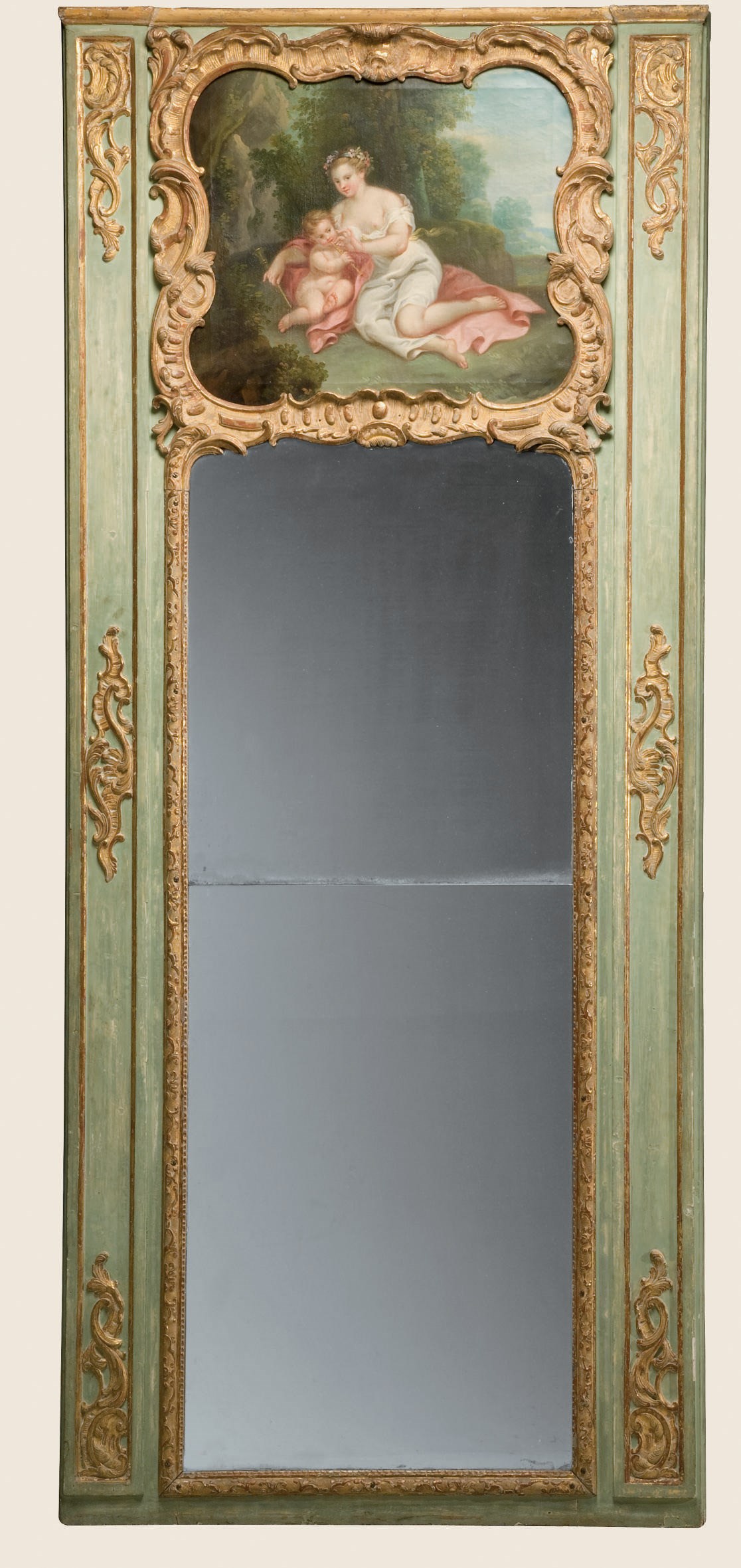 MIROIR DE TRUMEAU DE STYLE LOUIS XV