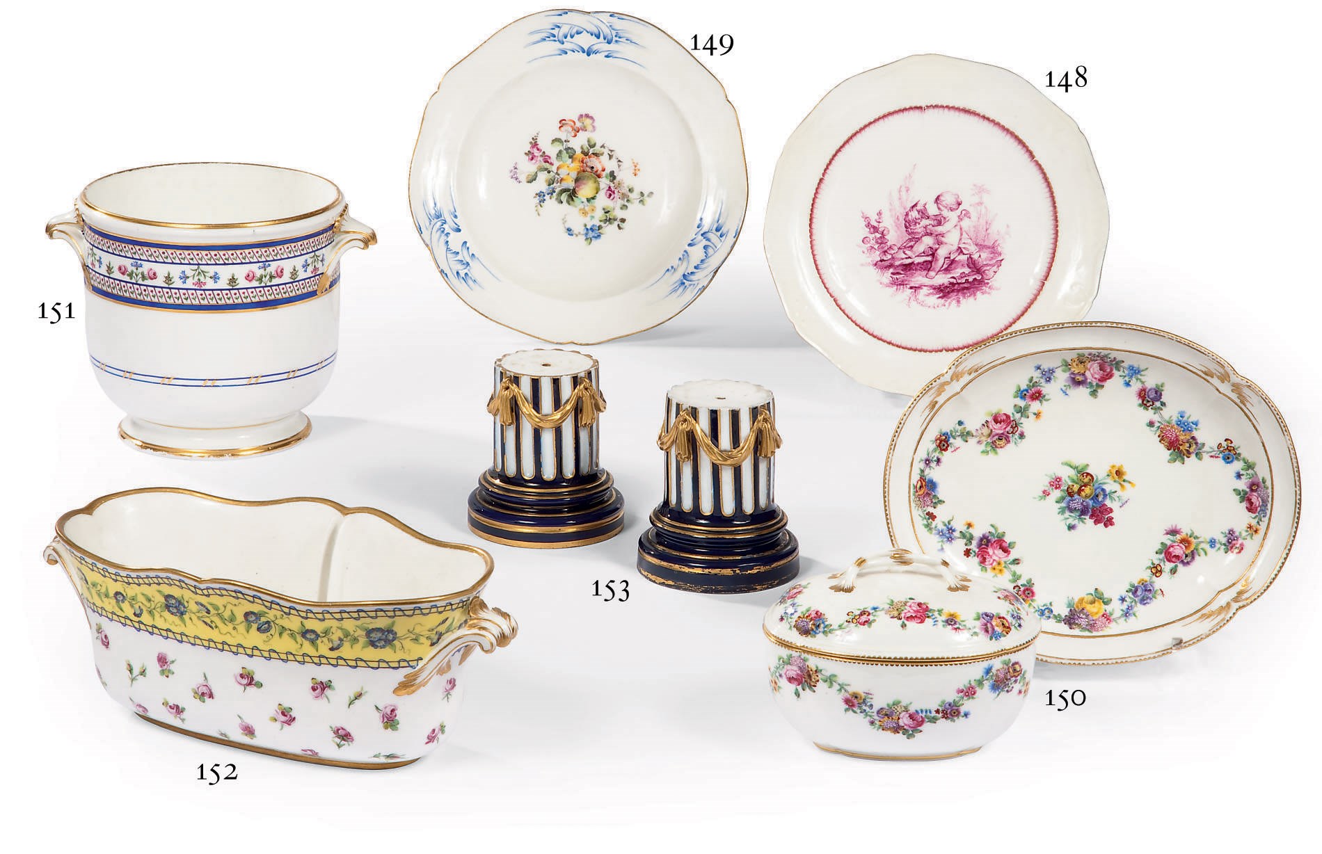 ASSIETTE "A CORDONNET" EN PORCELAINE DE VINCENNES DU XVIIIEME SIECLE