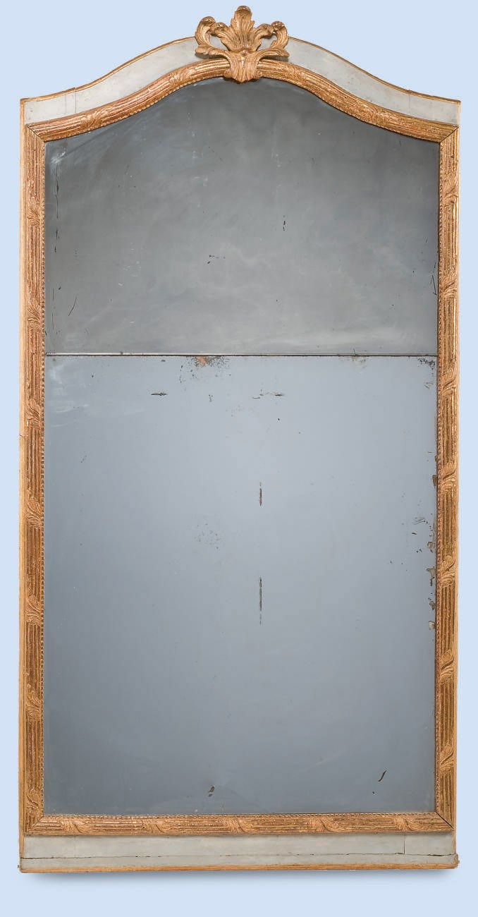 MIROIR DE TRUMEAU PROBABLEMENT D'EPOQUE REGENCE