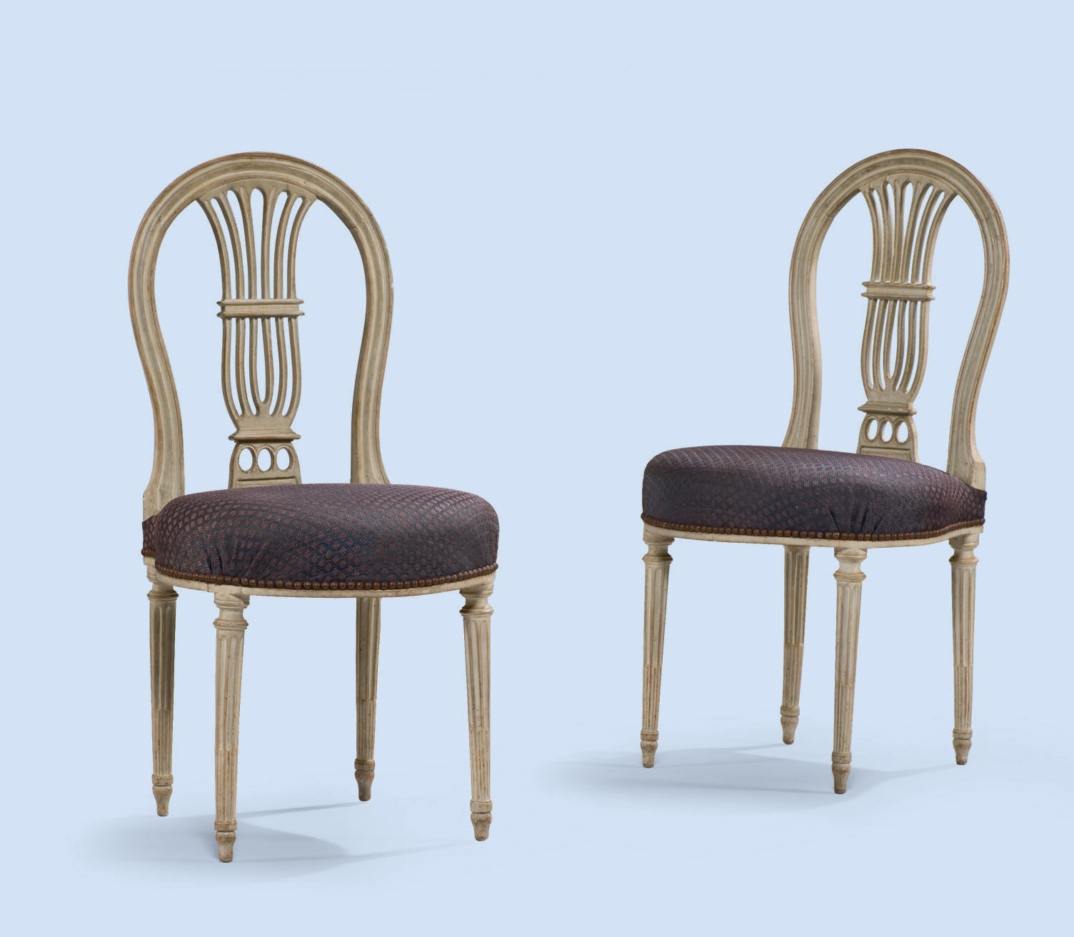 PAIRE DE CHAISES A LA REINE D'EPOQUE LOUIS XVI