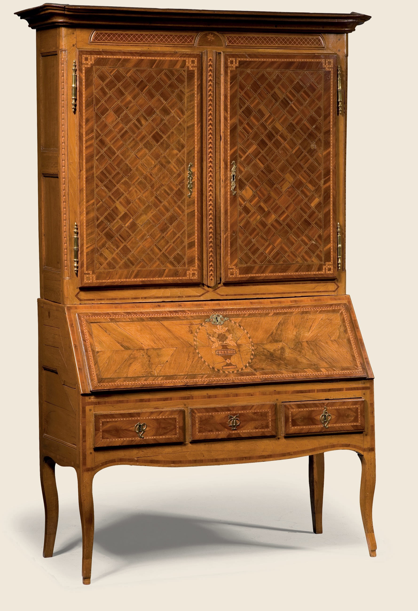 BUREAU EN PENTE EN ARMOIRE D'EPOQUE NEOCLASSIQUE